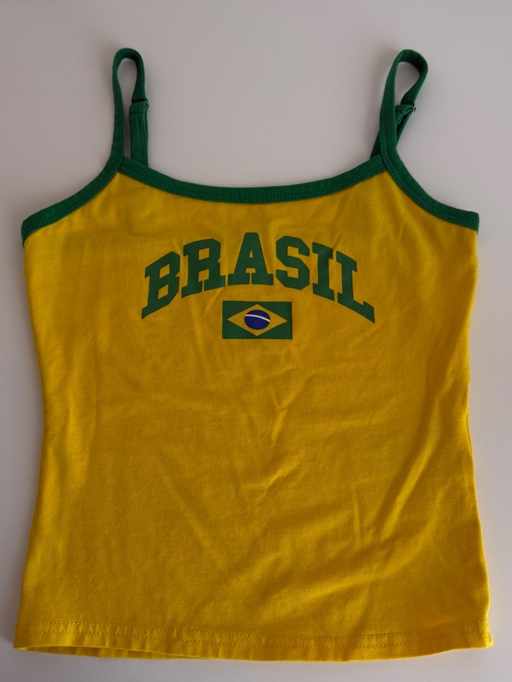 Edikted Yellow & Green Brasil Spaghetti Strap Camisole